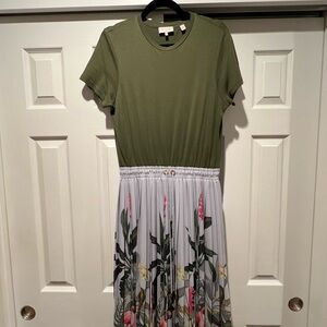 Ted Baker Green and Floral Maxi Dress